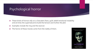Horror sub genres | PPTX