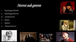 Horror Sub Genres PPTX