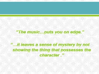 Horror trailer pitch