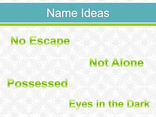 Horror trailer pitch