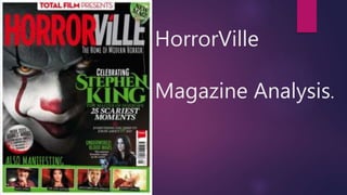 HorrorVille
Magazine Analysis.
 