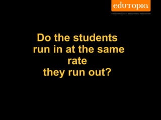 Do the students
run in at the same
       rate
  they run out?
 