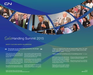 CN's Safehandling Summit - Safety culture worth celebrating