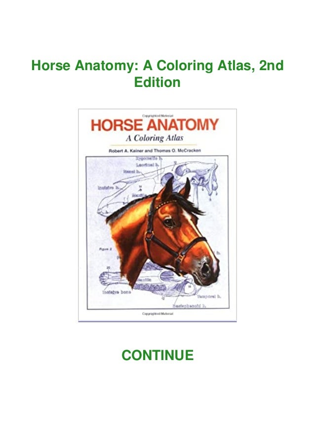 ???PDF download Horse Anatomy: A Coloring Atlas, 2nd Edition
