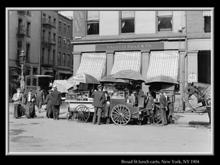 Broad St lunch carts, New York, NY 1904  