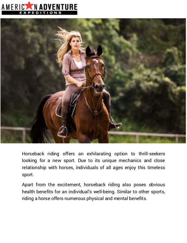 Horseback Riding Beneficial Pleasure for Physical and Mental Health