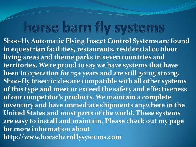Horse Barn Fly Systems