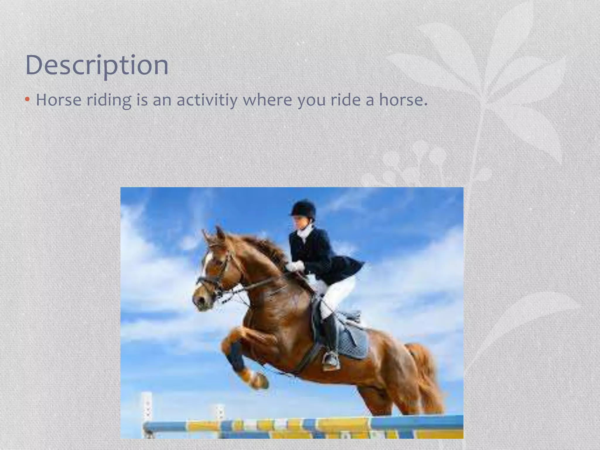 Horse riding | PPTX