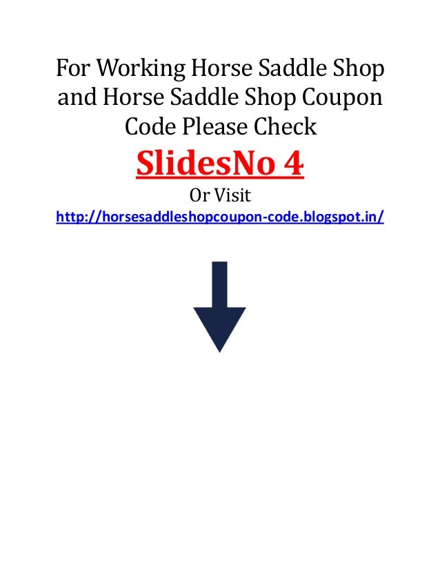 Horse saddle shop coupon code