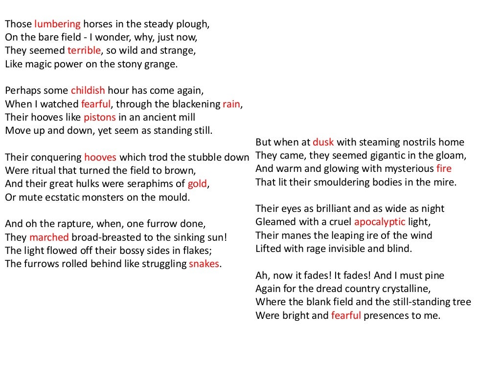 The Horses Edwin Muir Analysis