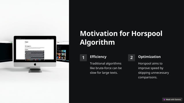Horspool Pattern matching Algorithm.pptx