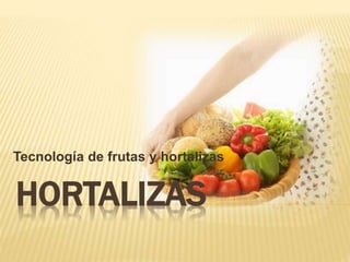 HORTALIZAS
Tecnología de frutas y hortalizas
 