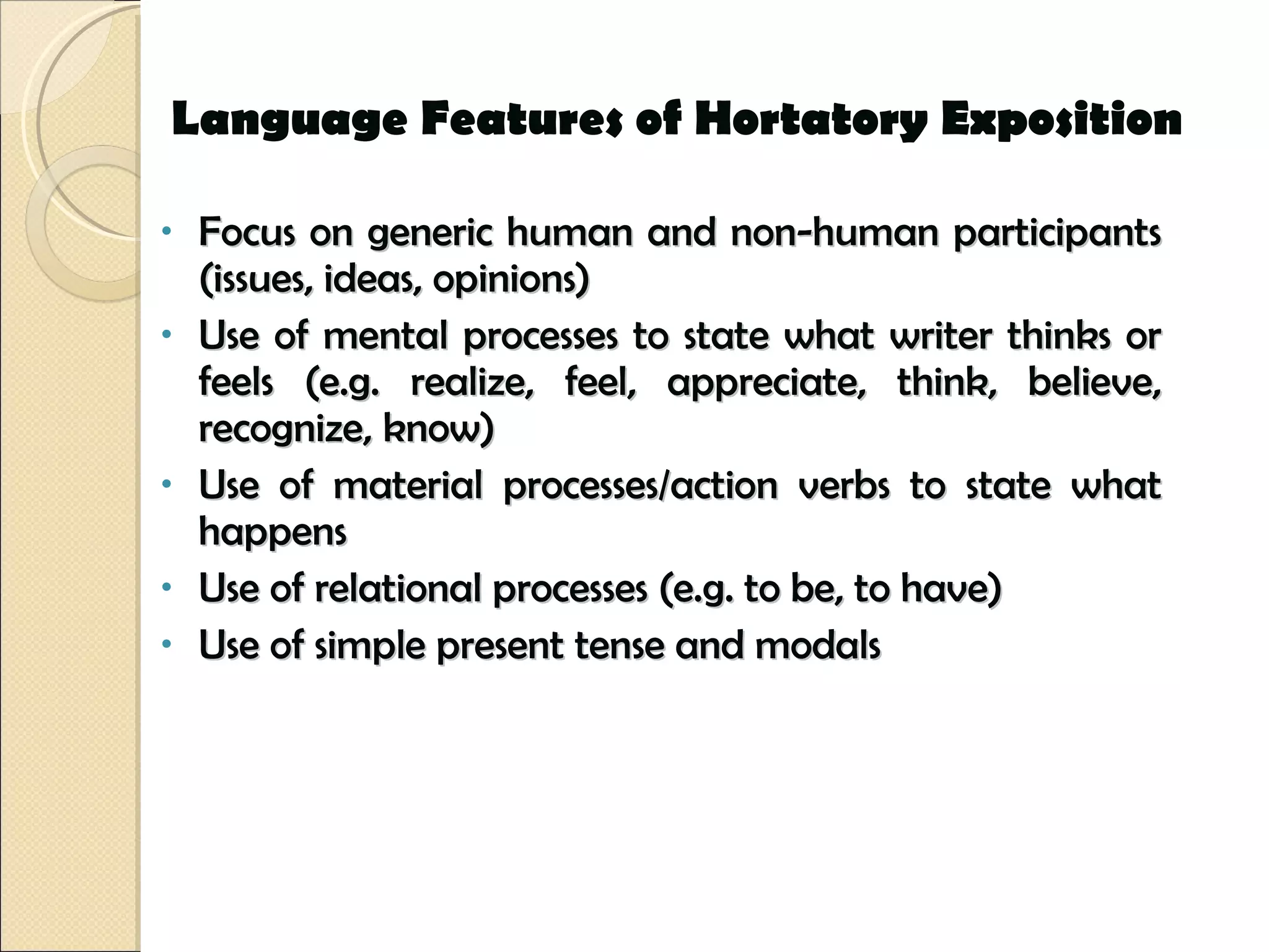 Hortatory | PPT