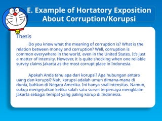 Comprehensive Guide to Hortatory Exposition Texts in English and Bahasa ...