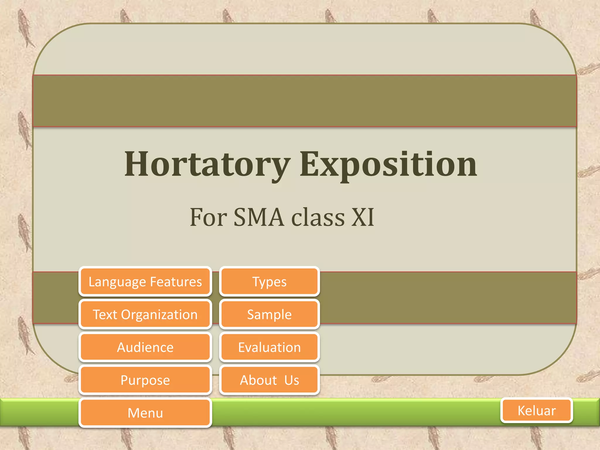 Hortatory exposition | PPT