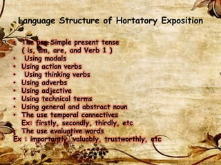 Hortatory exposition | PPTX