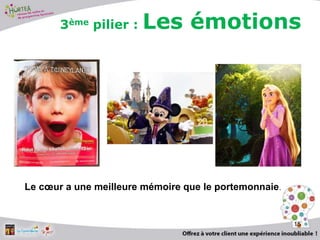 15
Le cœur a une meilleure mémoire que le portemonnaie.
3ème pilier : Les émotions
 