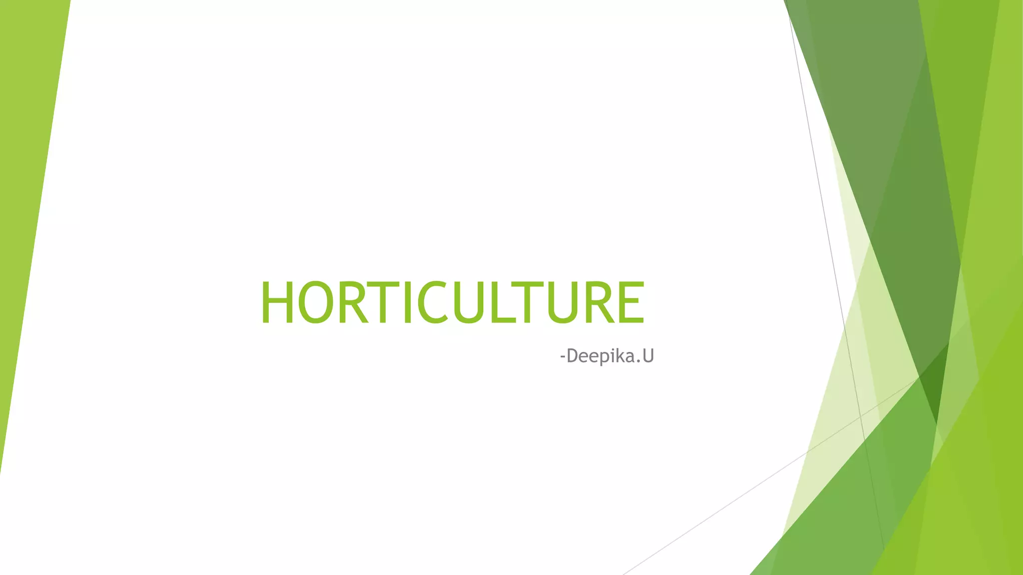 Horticulture Pdf