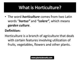 horticulture technology definition