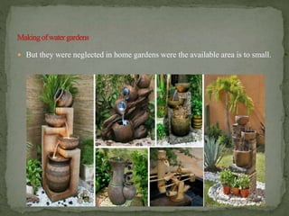 But they were neglected in home gardens were the available area is to small.
 