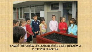 TAMBÉ PREPAREM LES JARDINERES I LES DEIXEM A
PUNT PER PLANTAR

 