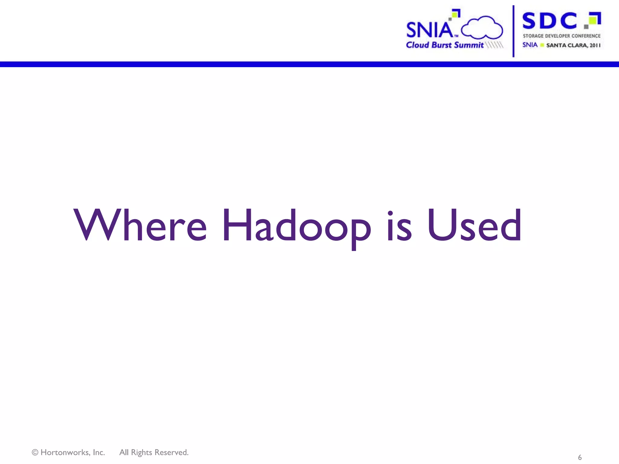 Where Hadoop is Used 