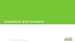 © Hortonworks Inc. 2011 – 2014. All Rights Reserved
Questions and Answers
 