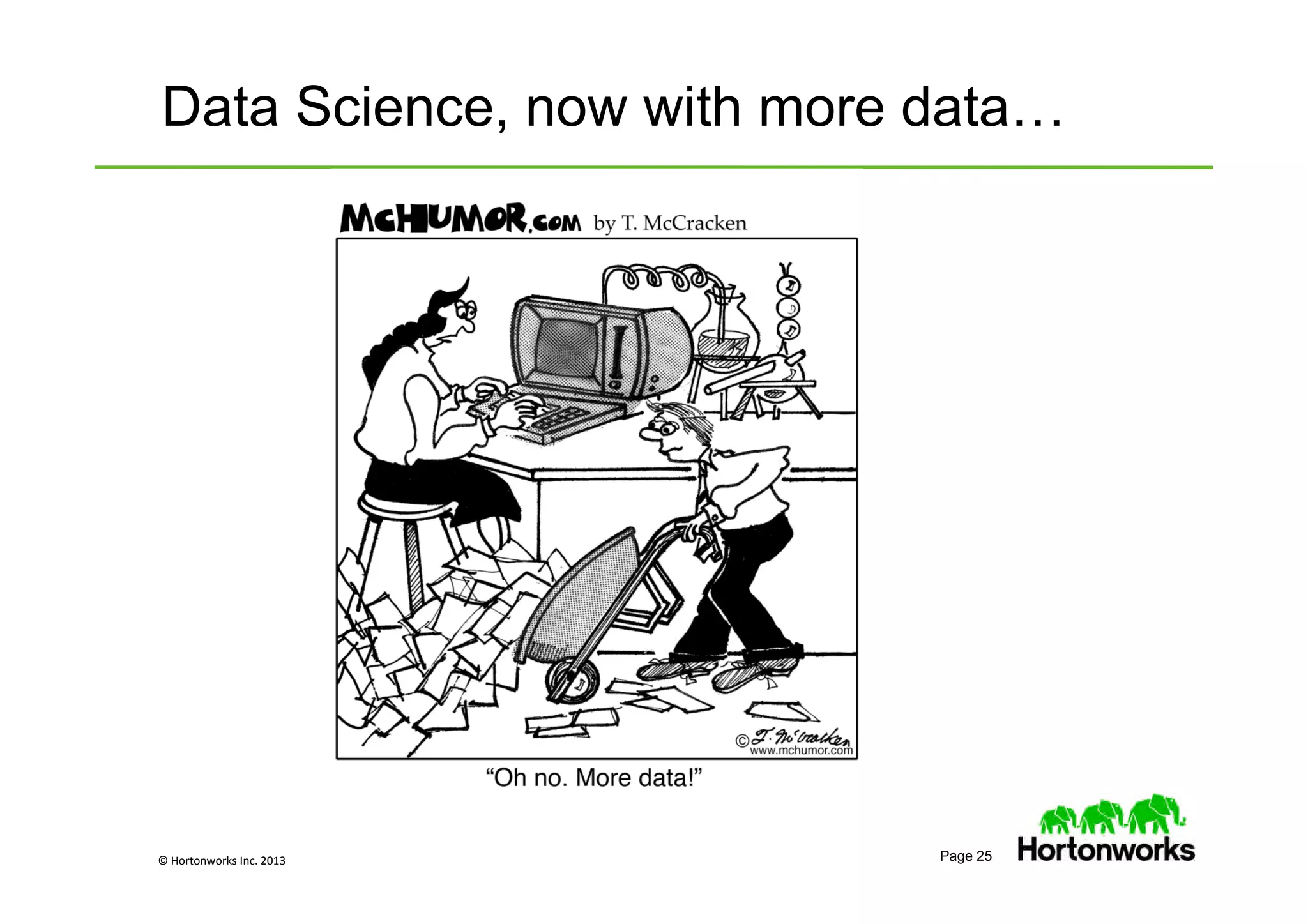© Hortonworks Inc. 2013 Page 25
Data Science, now with more data…
 
