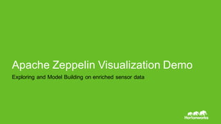 Page   23 ©  Hortonworks  Inc.  2014
Apache  Zeppelin  Visualization  Demo
Exploring  and  Model  Building  on  enriched  sensor  data
 