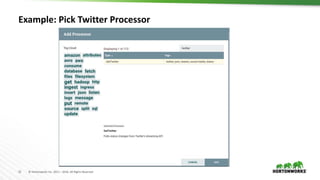 15 © Hortonworks Inc. 2011 – 2016. All Rights Reserved
Example: Pick Twitter Processor
 
