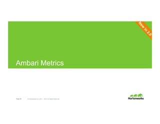 Page 26 © Hortonworks Inc. 2011 – 2015. All Rights Reserved
Ambari Metrics
 
