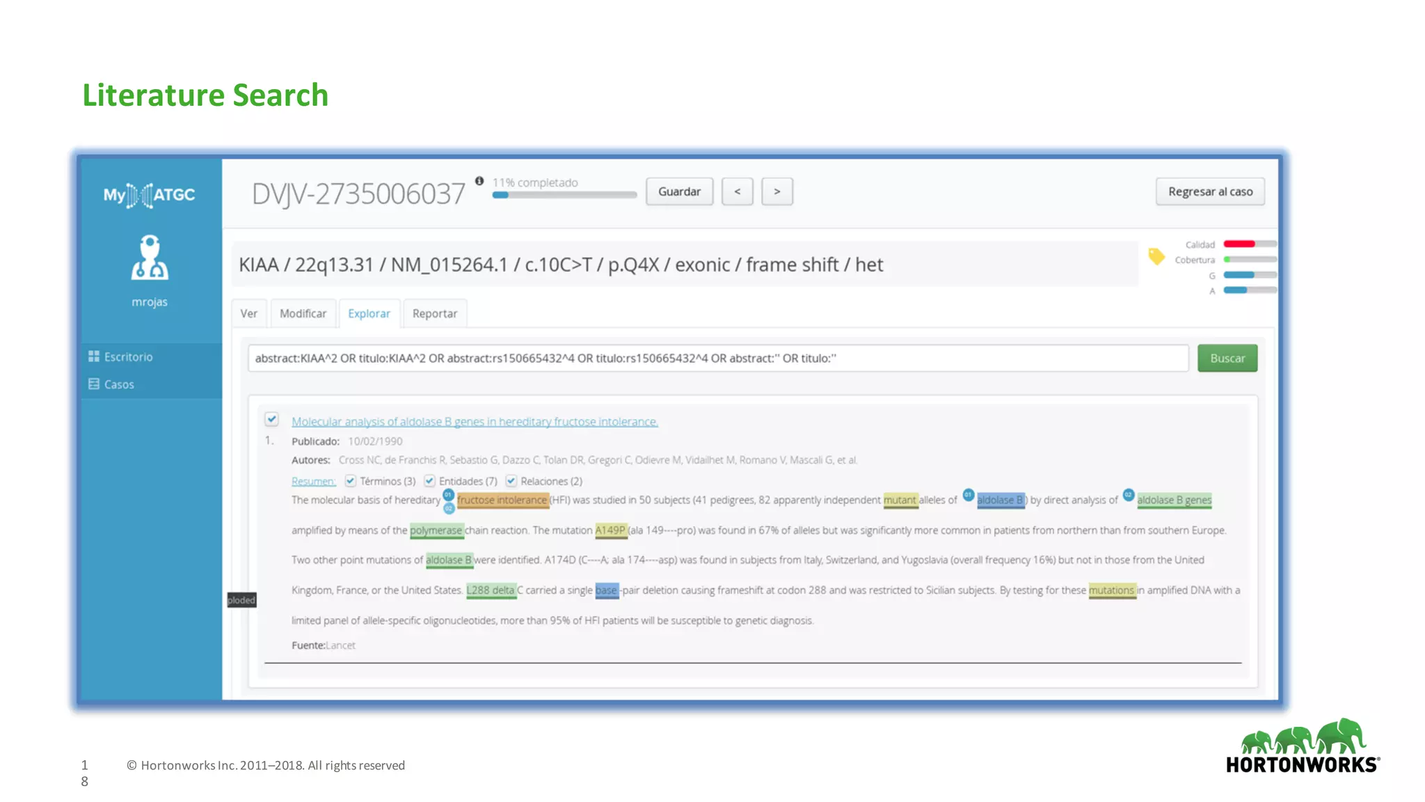 1
8
©	Hortonworks	Inc.	2011–2018.	All	rights	reserved
Literature	Search
 