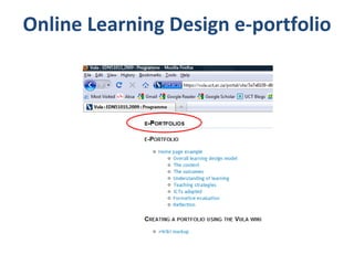 Online Learning Design e-portfolio 