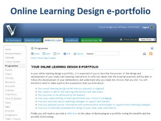 Online Learning Design e-portfolio 