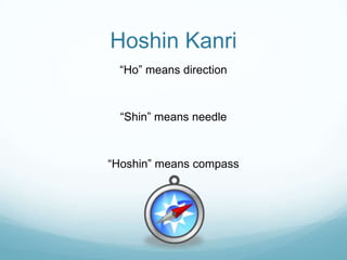 Hoshin Kanri<br />“Ho” means direction<br />“Shin” means needle<br />“Hoshin” means compass<br />