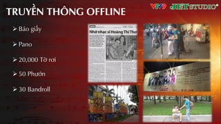 TRUYỀN THÔNG OFFLINE
 Báo giấy
 Pano
 20,000 Tờ rơi
 50 Phướn
 30 Bandroll
 
