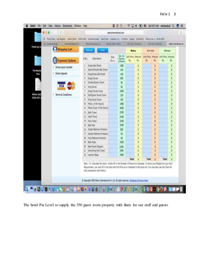 Hotel Linen purchase