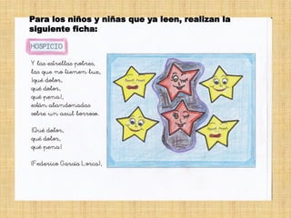 Para los niños y niñas que ya leen, realizan la
siguiente ficha:
 