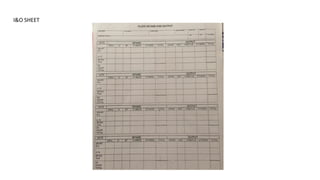 I&O SHEET
 