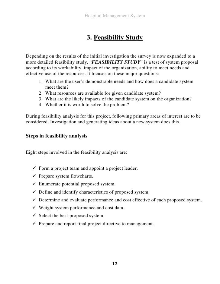 hospital management system requirements pdf