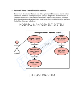 Hospital management-system-use-case-diagram | PDF