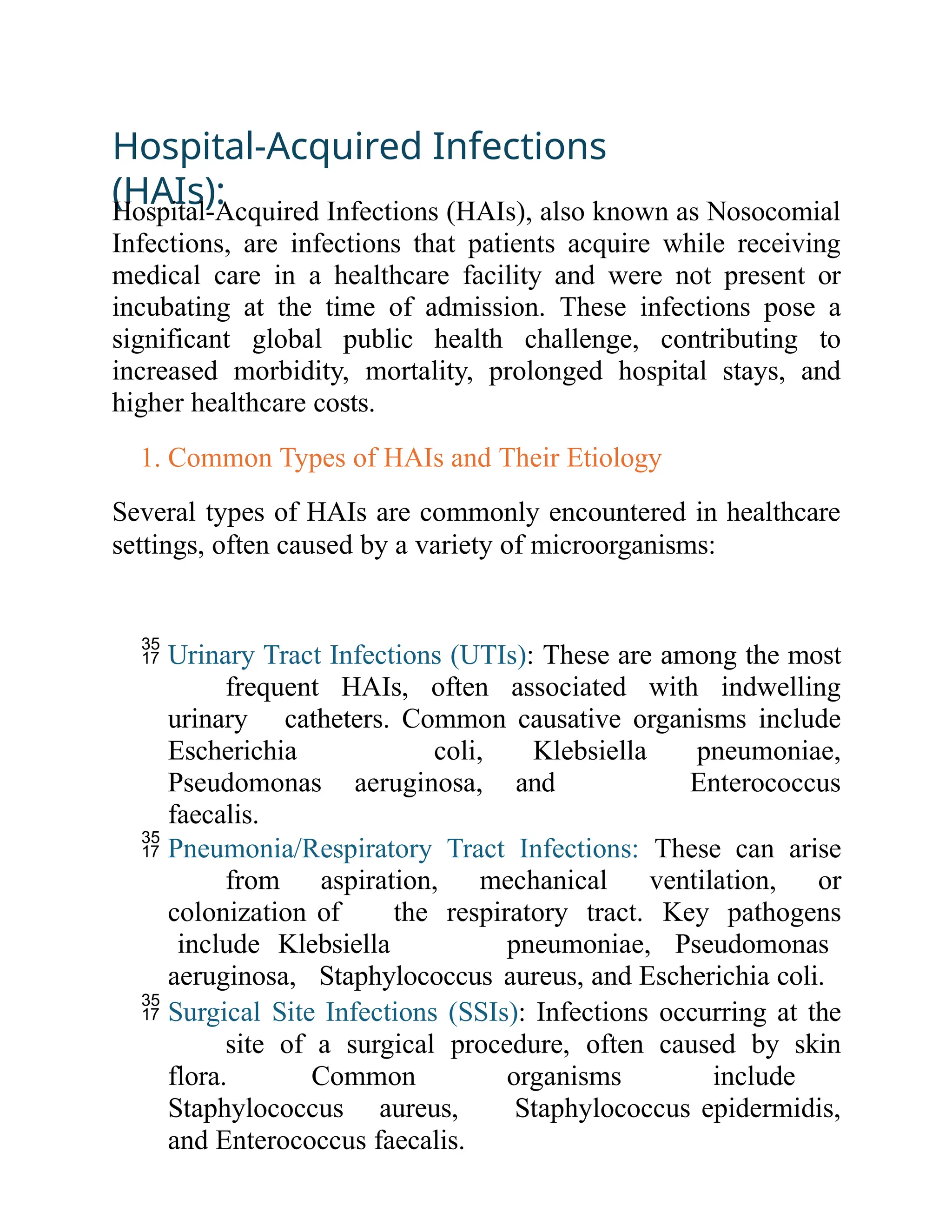 Hospital Acquired Infection Notes.pptx.. | PPTX