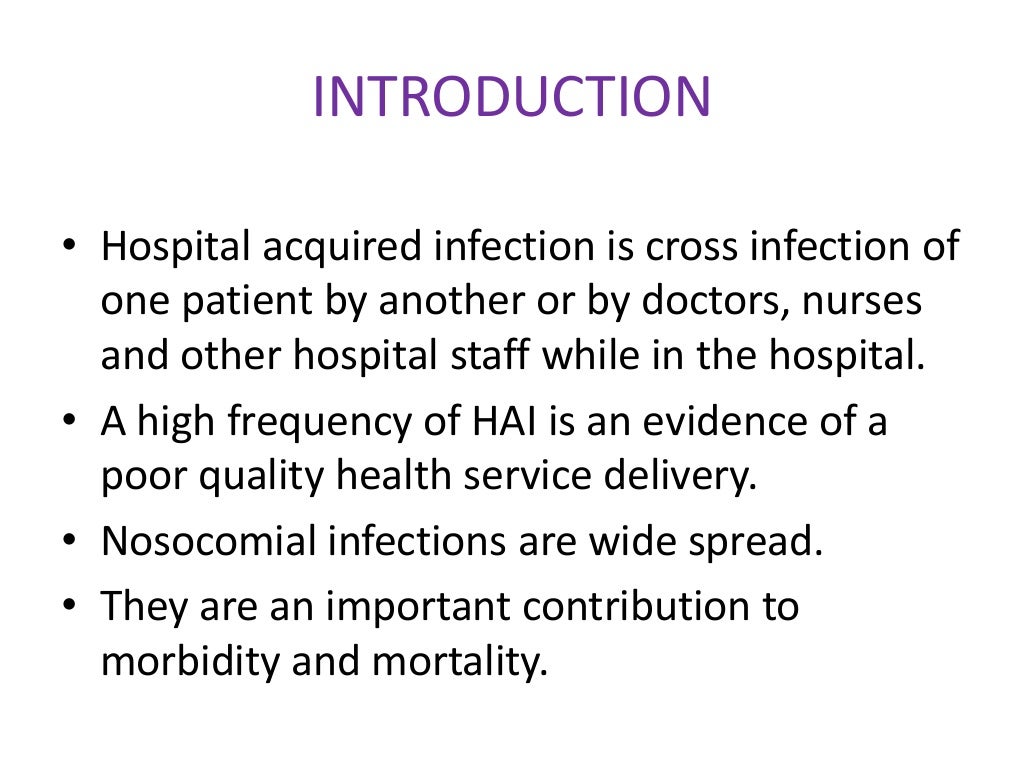 a case study of organizational risk on hospital acquired infections