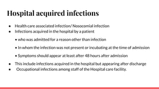 Hospital acquired infections or nosocomial | PDF