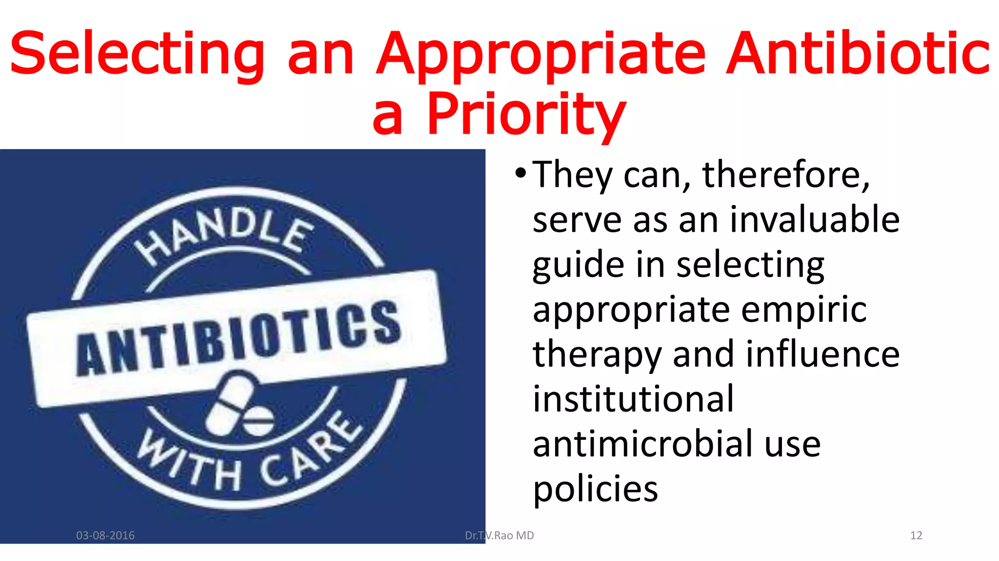 HOSPITAL ANTIBIOGRAMS principles interpretation and documentation | PPTX