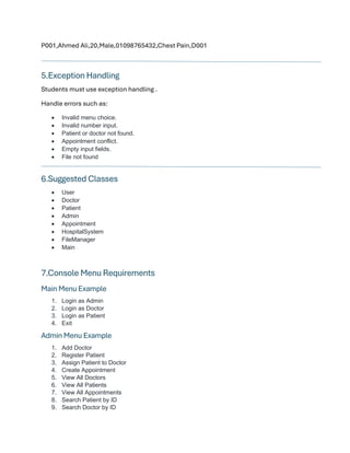 Comprehensive Java Hospital Appointment Management System with OOP and ...