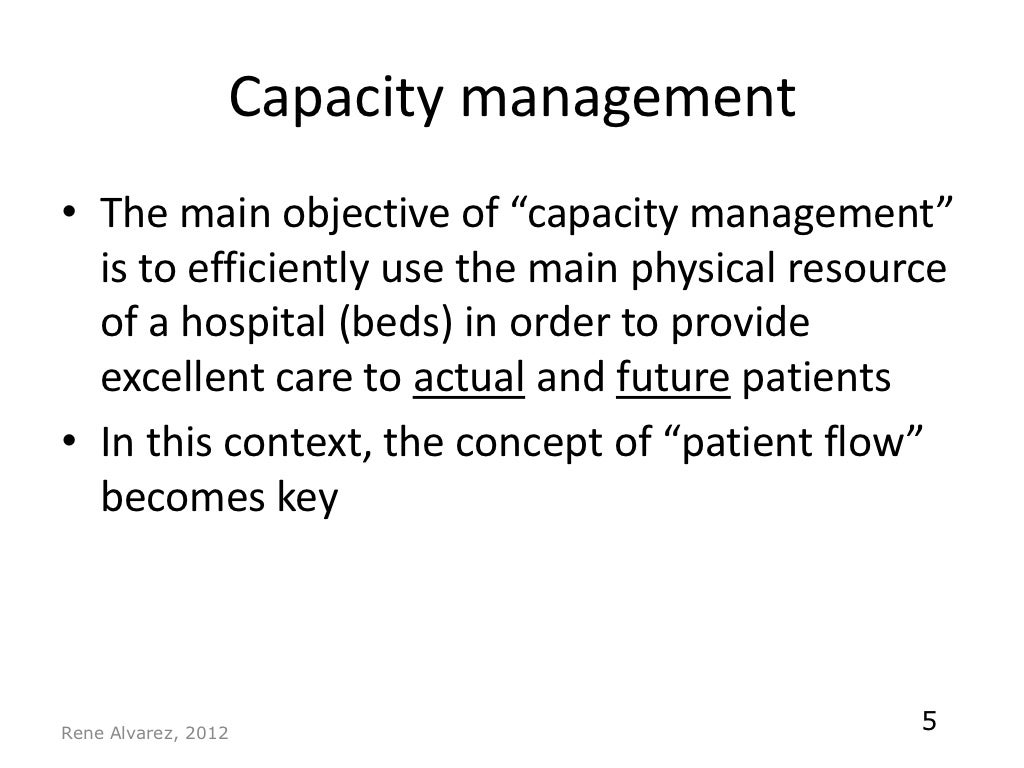 Hospital capacity management