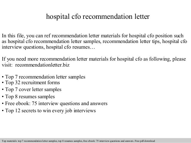 hospital cfo recommendation letter 1 638 jpg cb 1409087134 cfo cover letter examples