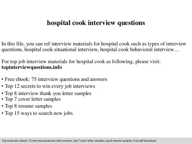 hospital cook cover letter