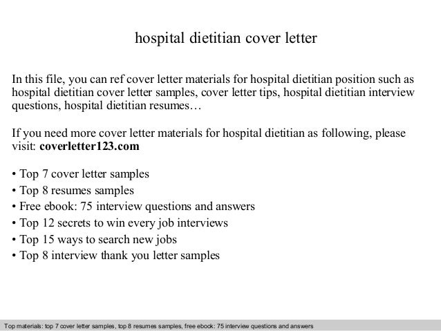 Dietitian cover letter template